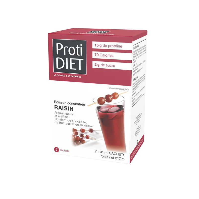 ProtiDiet - Concentrated Grape Drink | 7 x 31 mL