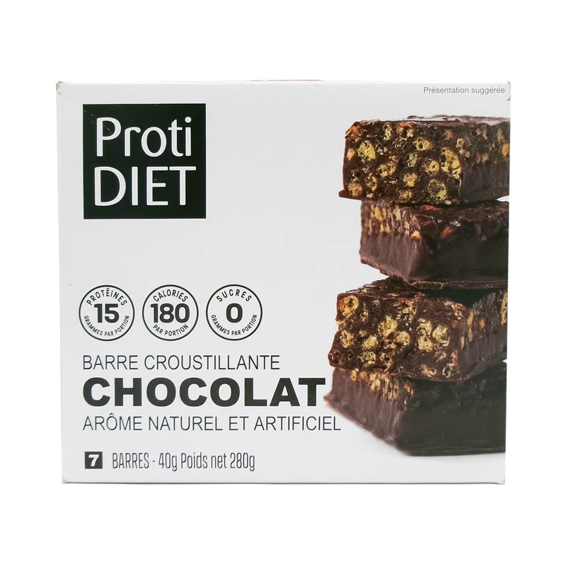 ProtiDiet - Crunchy Bar Chocolate with Cereal | 7 x 40 g