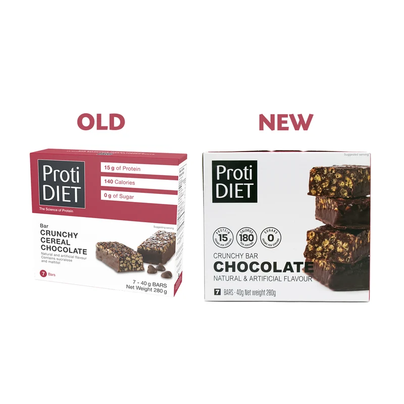 ProtiDiet - Crunchy Bar Chocolate with Cereal | 7 x 40 g