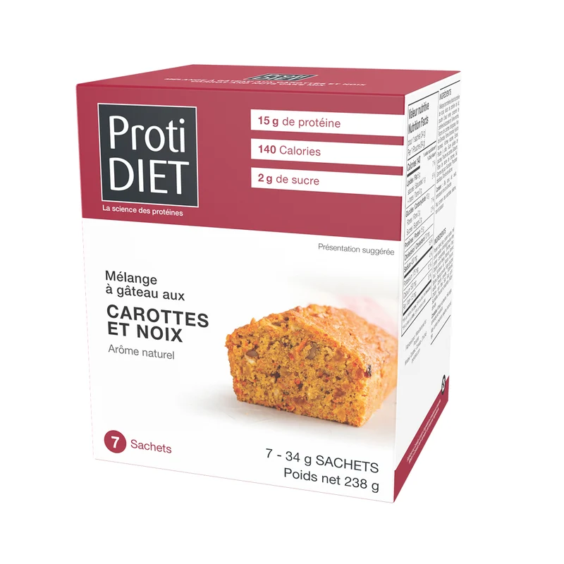 ProtiDiet - Carrot and Nuts Cake Mix | 7 x 34 g