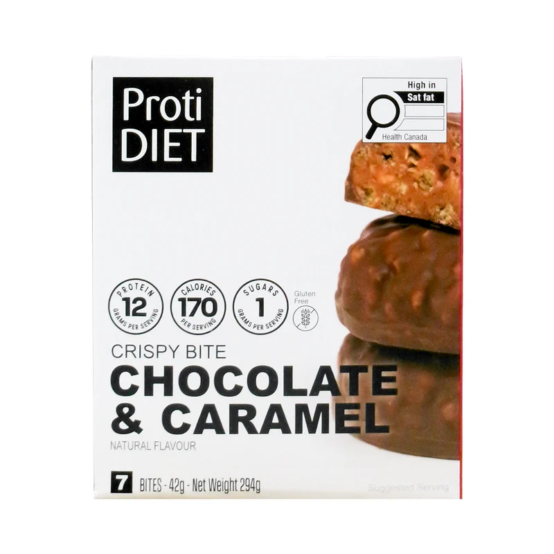 ProtiDiet - Chocolate & Caramel Crispy Bites | 7 x 42 g