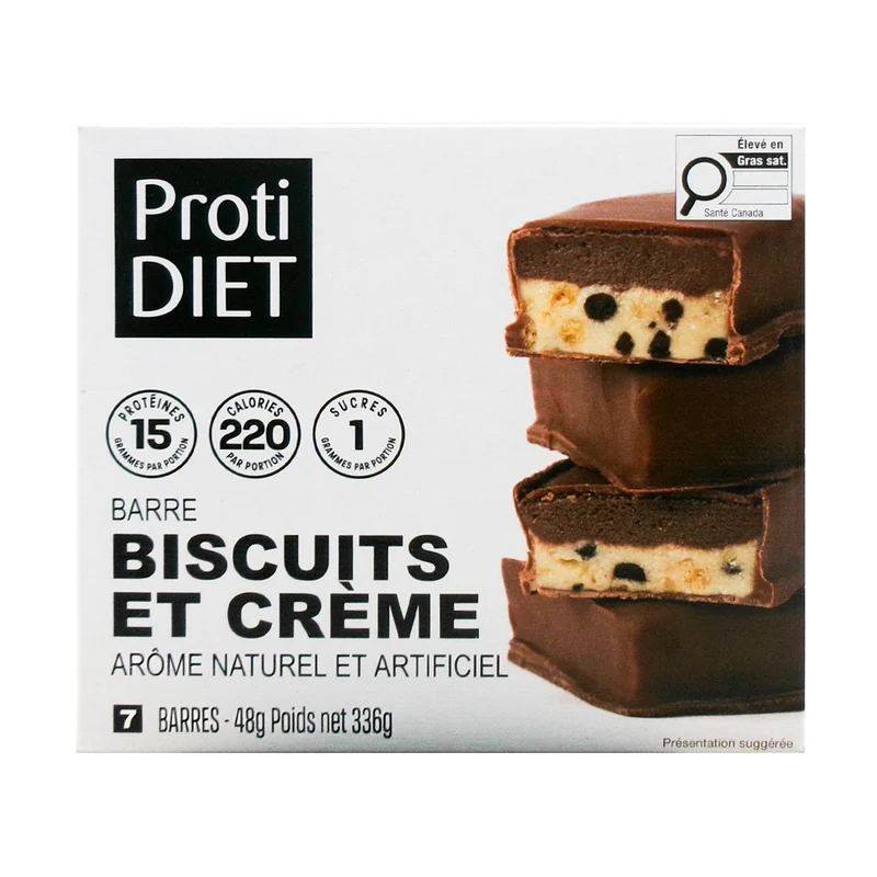ProtiDiet - Cookies & Cream Bars | 7 x 48 g