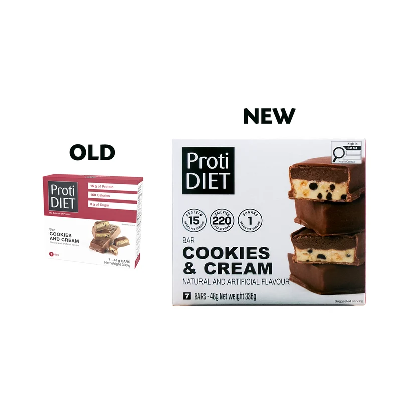 ProtiDiet - Cookies & Cream Bars | 7 x 48 g