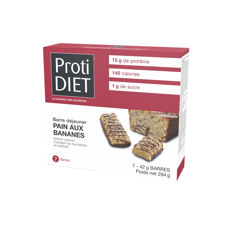 ProtiDiet - Banana Bread Breakfast Protein Bar | 7 x 42 g