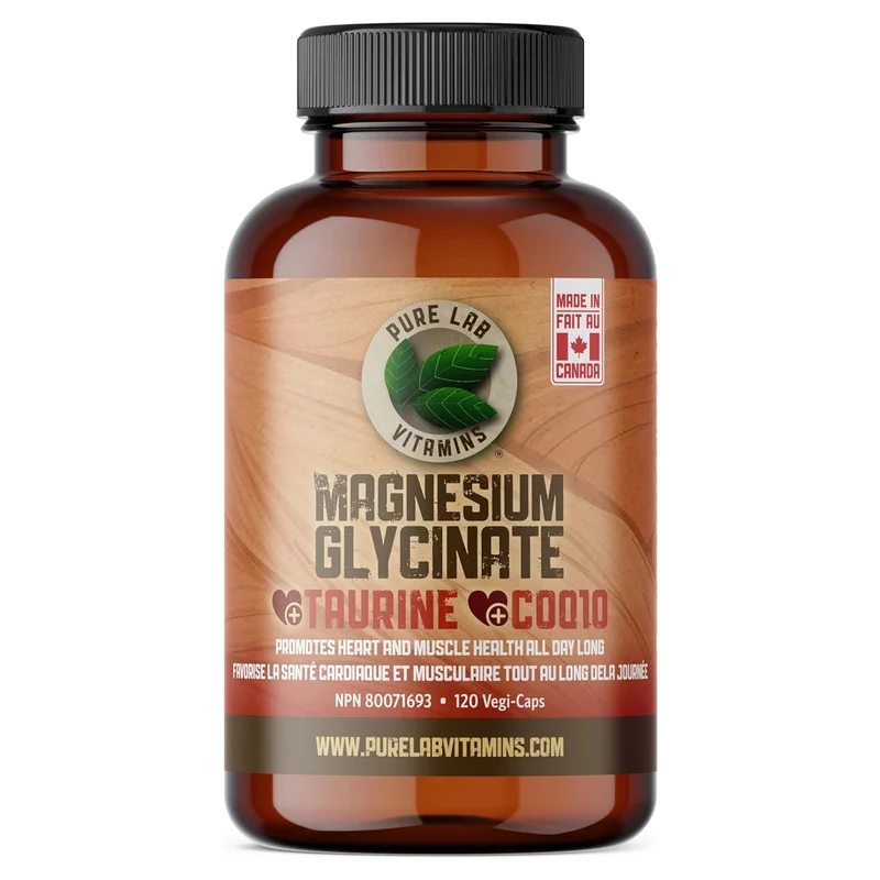 Pure Lab - Magnesium Glycinate - Taurine & CoQ10 | 120 Vegi-Caps
