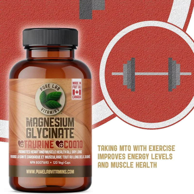 Pure Lab - Magnesium Glycinate - Taurine & CoQ10 | 120 Vegi-Caps