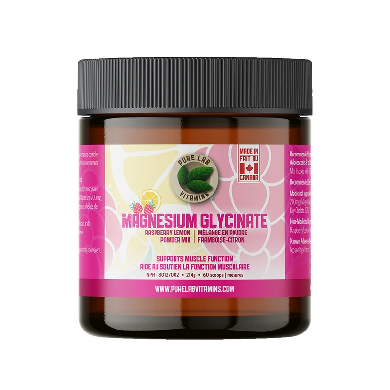 Pure Lab - Magnesium Glycinate Powder Mix - Raspberry Lemon | 214 g