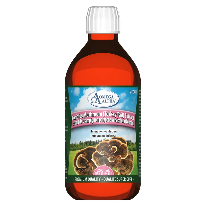 Omega Alpha - Coriolus Mushroom Extract Turkey Tail | 250 mL