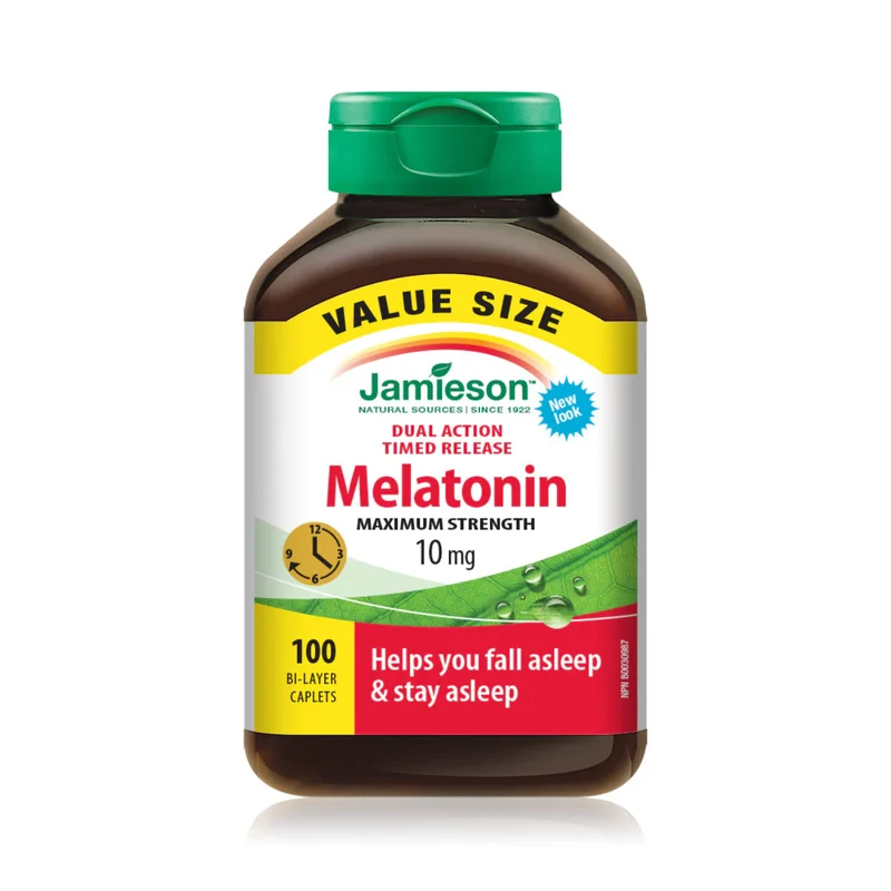 Jamieson - Dual Action Melatonin 10 mg | 100 Bi-Layer Caplets
