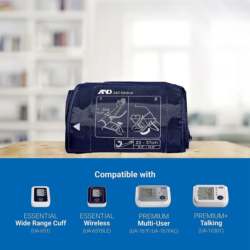 AND Medical - Life Source - Blood Pressure Cuff - Medium - UA-290A - 9"-14"/ 23 - 37 cm | 1 Cuff