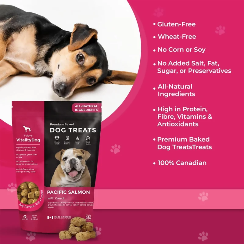 Foley's - Premium Baked Dog Treats - Pacific Salmon With Carrot | 400 g