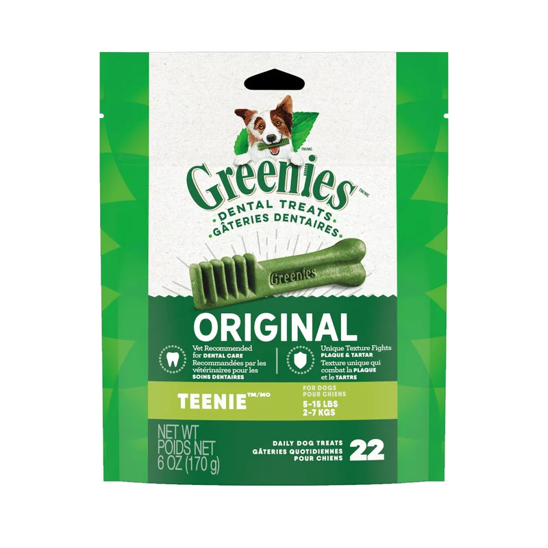 Greenies - Original Dental Treats - Teenie 5-15 lbs | 22 Daily Dog Treats