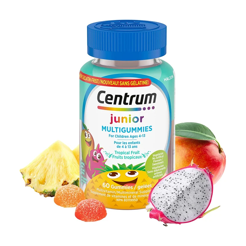 Centrum - Junior Multigummies for Children 5-13 - Tropical Fruit | 60 Gummies