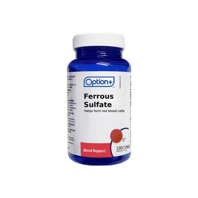 Option+ Ferrous Sulfate 190 mg | 100 Tablets