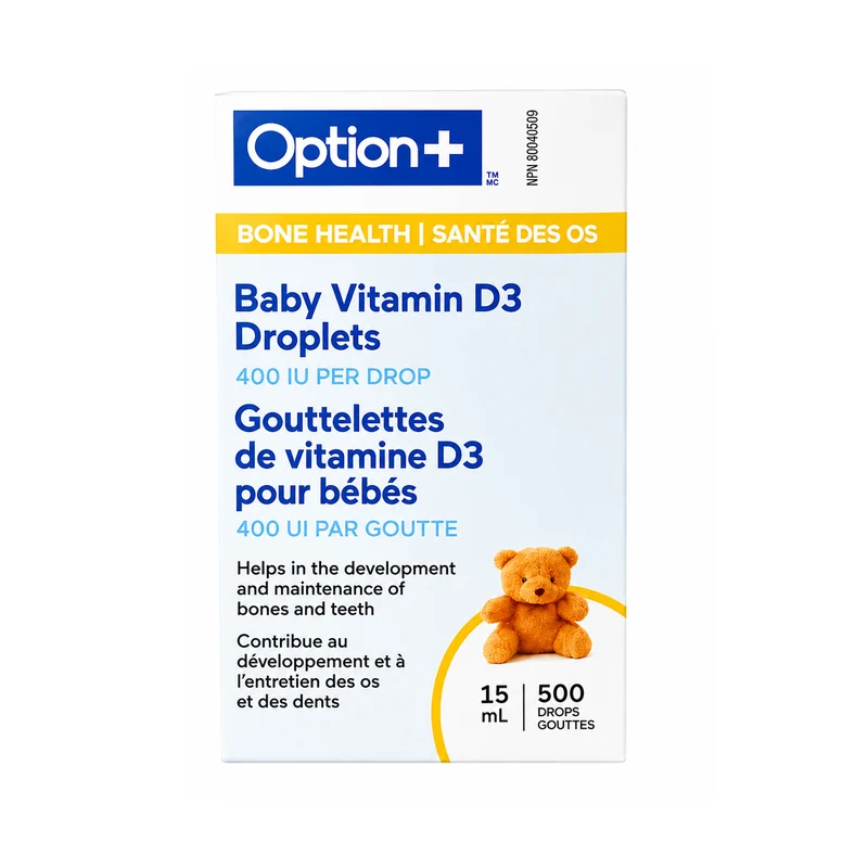 Option+ Baby Vitamin D Droplets 400 IU | 15 mL