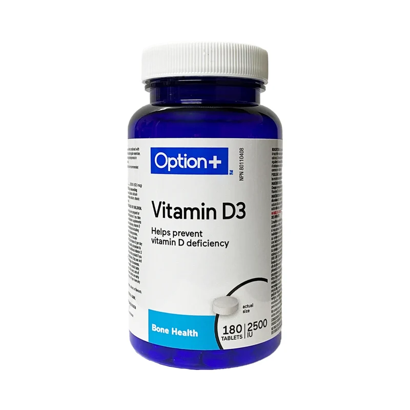 Option+ Vitamin D 2500IU | 180 Tablets
