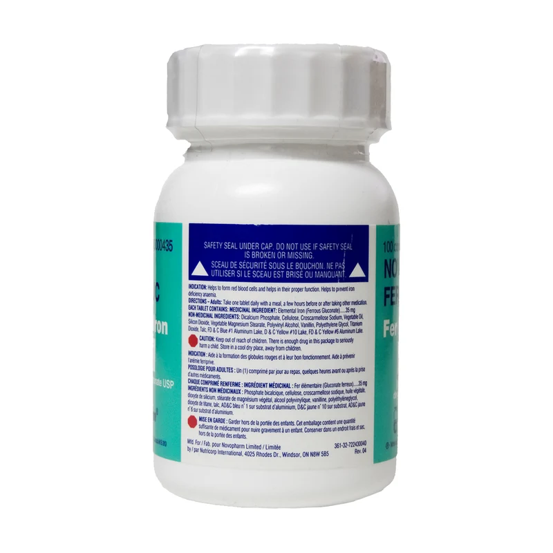 Novopharm - Elemental Iron | 100 Tablets