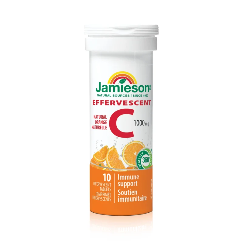 Jamieson - Effervescent Vitamin C - Natural Orange | 10 Tablets