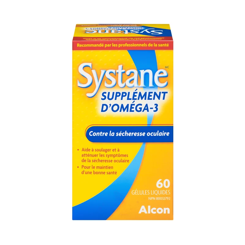Systane - Omega-3 Supplement for Dry Eyes | 60 Liquid Gels