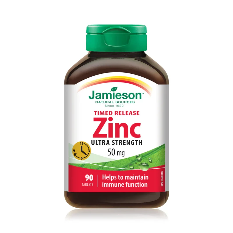 Jamieson - Ultra Strength 50 mg Timed Release Zinc | 90 Tablets