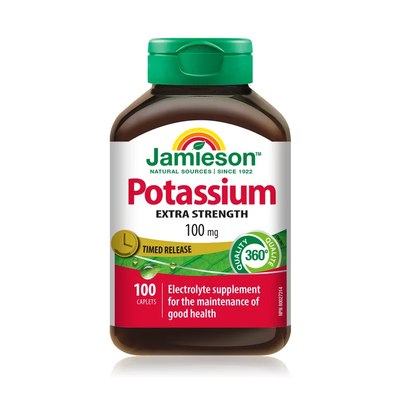 Jamieson - Extra Strength Timed Release Potassium 100 mg | 100 Caplets