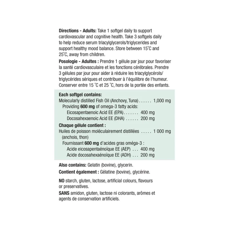 Jamieson - Extra Strength Omega-3 Complete 600 mg | 80 Softgels