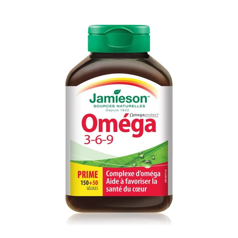 Jamieson - Omega 3-6-9 1200 mg | 150 + 50 Softgels