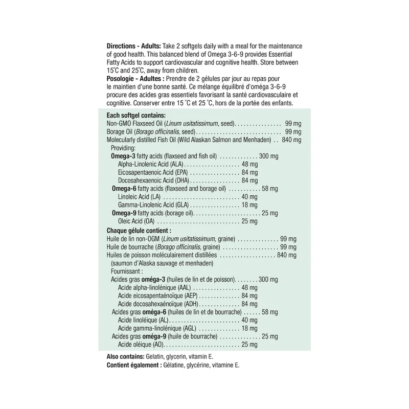Jamieson - Omega 3-6-9 1200 mg | 150 + 50 Softgels