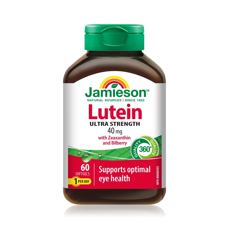 Jamieson - Ultra Strength Lutein 40 mg with Zeaxanthin & Bilberry | 60 Softgels