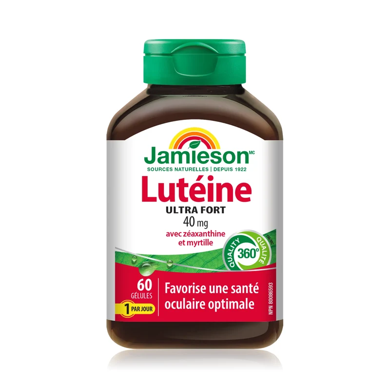Jamieson - Ultra Strength Lutein 40 mg with Zeaxanthin & Bilberry | 60 Softgels