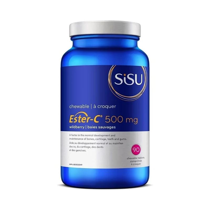 SISU - Ester-C 500 mg Chewable Tablets - Wildberry | 90 Tablets