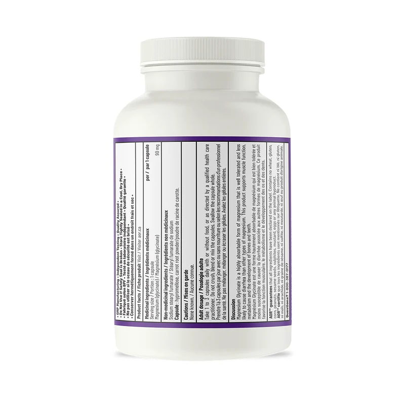 AOR - Magnesium Glycinate 90 mg | 90 Vegi-Caps