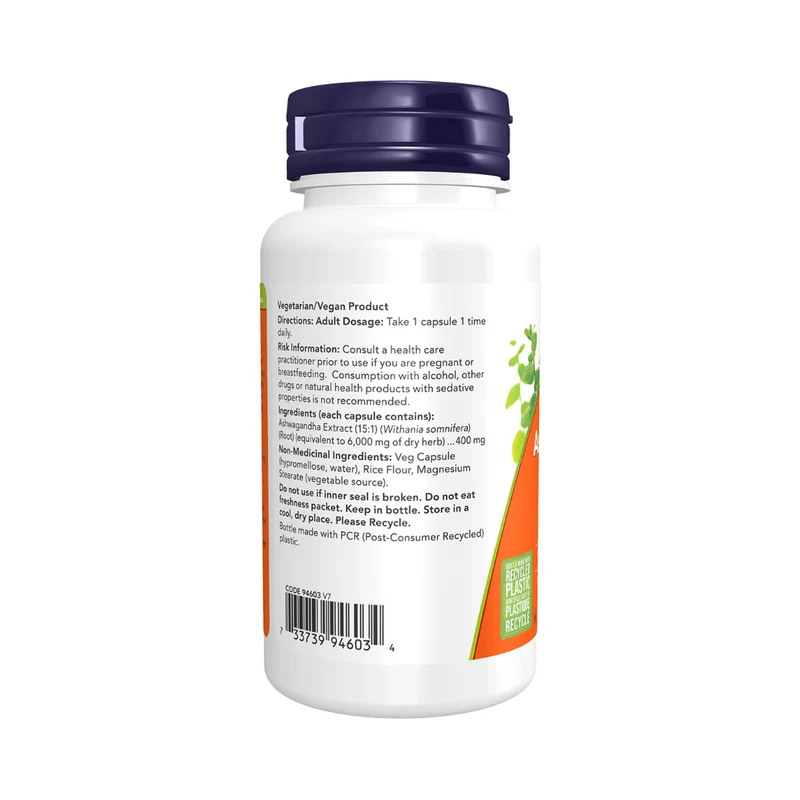 NOW - Ashwagandha 15:1 Concentrate 400 mg | 90 Capsules