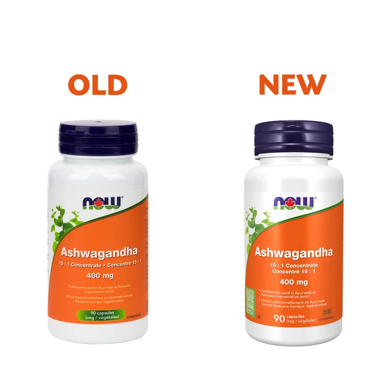 NOW - Ashwagandha 15:1 Concentrate 400 mg | 90 Capsules