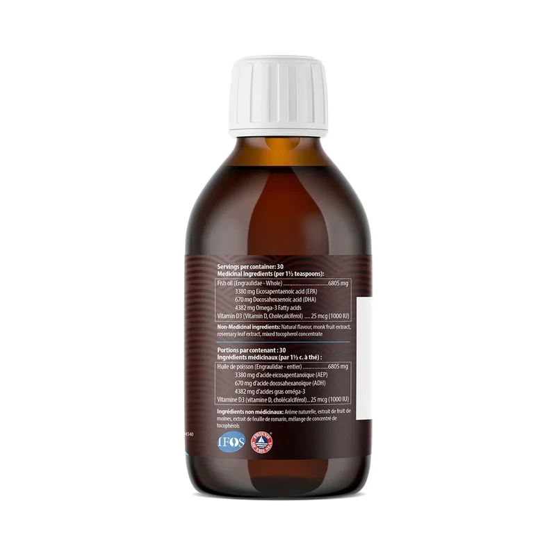 AquaOmega - Omega-3 Wild Caught Fish Oil High EPA, Tropical | 225 mL