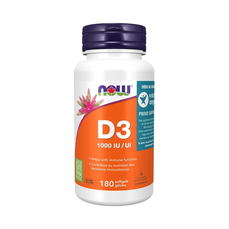 NOW - Vitamin D3 1000 IU | 180 Softgels