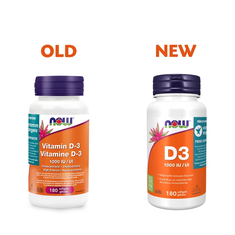 NOW - Vitamin D3 1000 IU | 180 Softgels