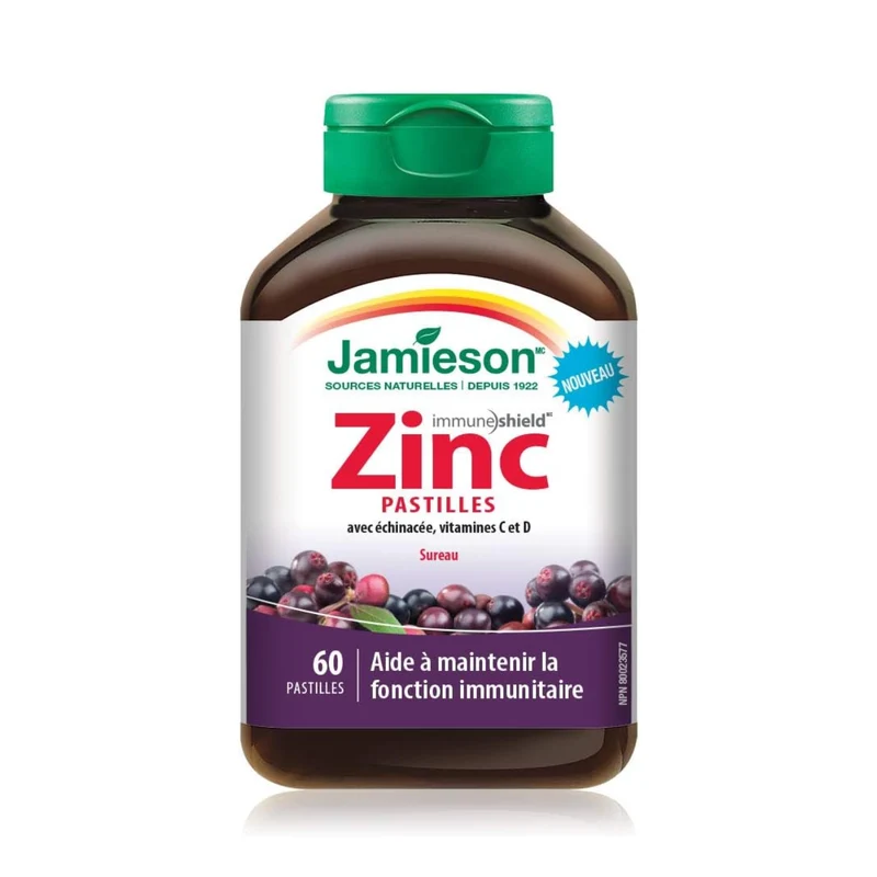 Jamieson - Zinc Lozenges, Elderberry | 60 Lozenges