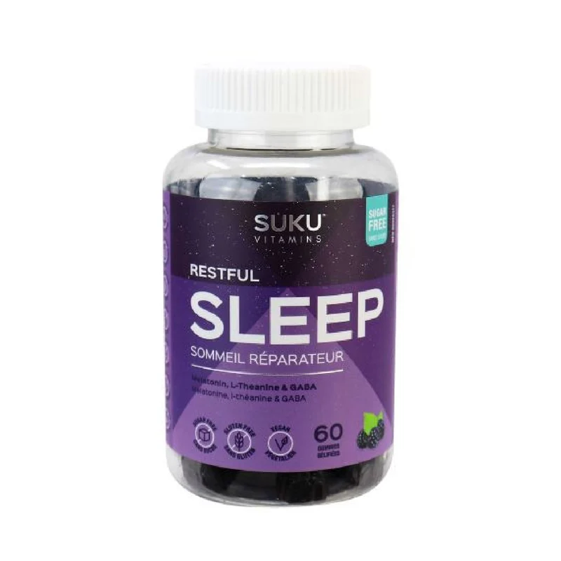 Suku Vitamins - Restful Sleep Supplement, Blackberry Hibiscus Flavour | 60 Gummies