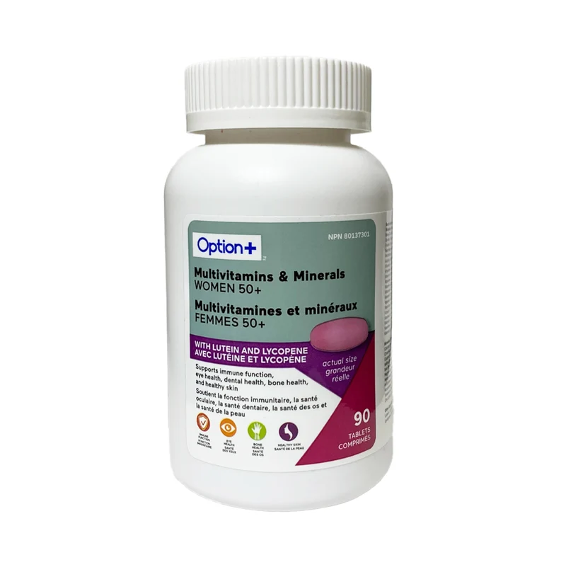 Option+ Multivitamins & Minerals Women 50+ | 90 Tablets
