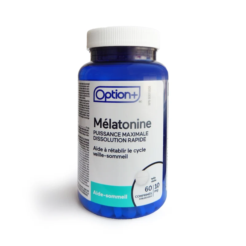 Option+ Quick Dissolve 10 mg Melatonin - Maximum Strength | 60 Sublingual Tablets