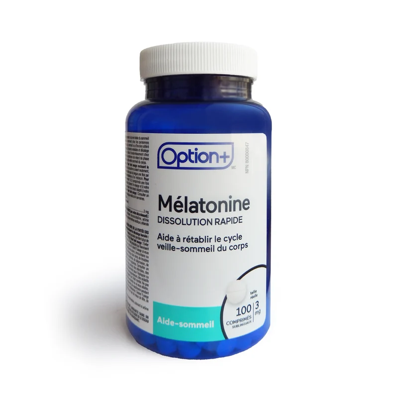 Option+ Quick Dissolve Melatonin | 3mg X 100 Sublingual Tablets