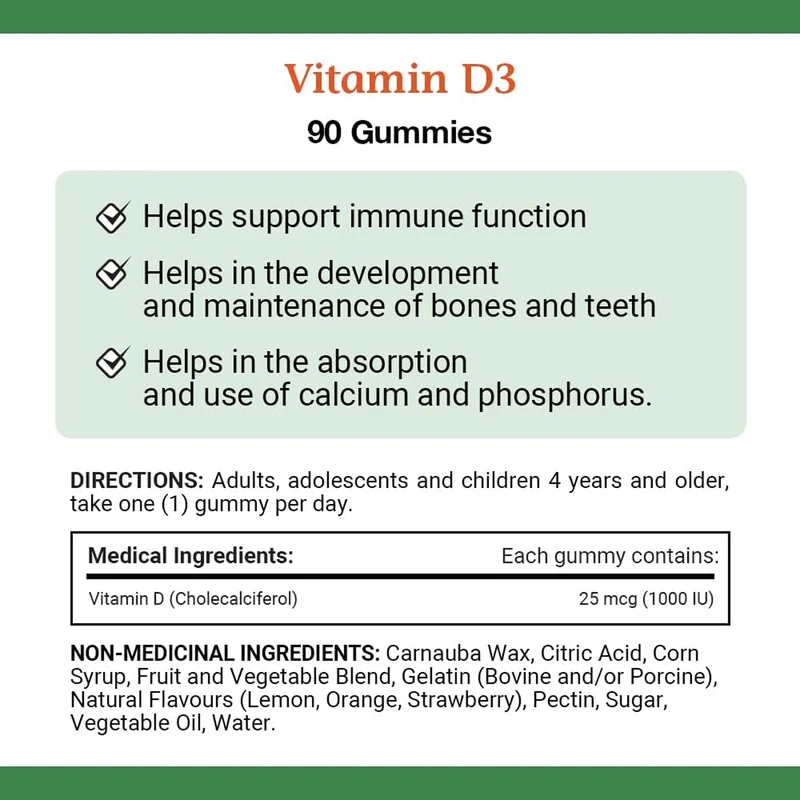 Nature's Bounty - Vitamin D3 Gummies | 90 Gummies