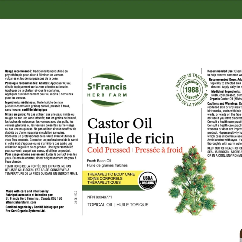 St. Francis - Castor Oil, Therapeutic Body Care | 500 mL