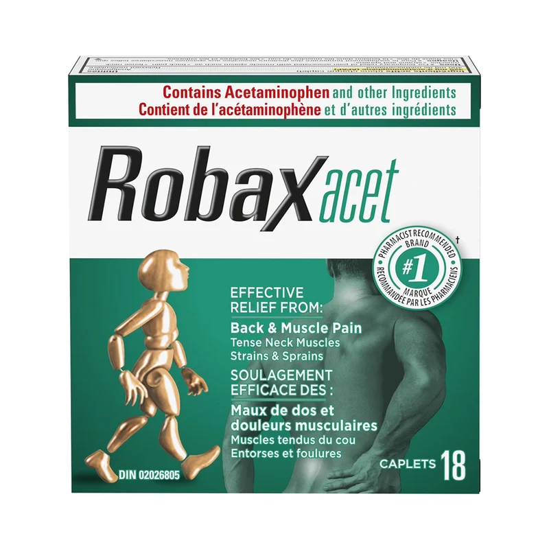 Robaxacet - Effective Pain Relief Caplets | 18 Caplets