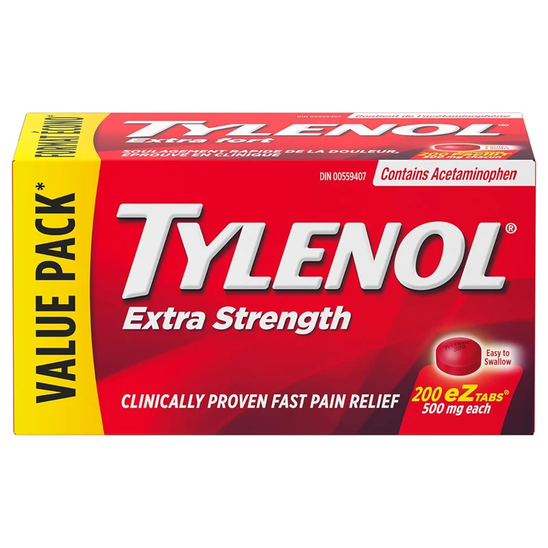 Tylenol - Acetaminophen Tablets Value Pack, Extra Strength | 500 mg X 200 eZ Tabs