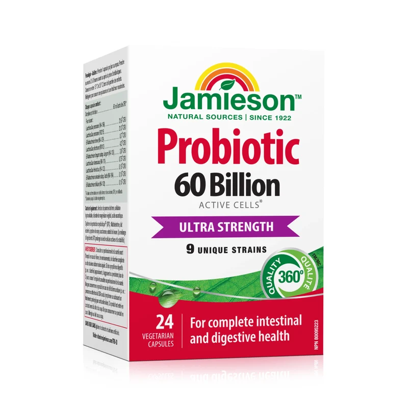Jamieson - Ultra Strength 60 Billion Probiotic | 24 Vegetarian Capsules