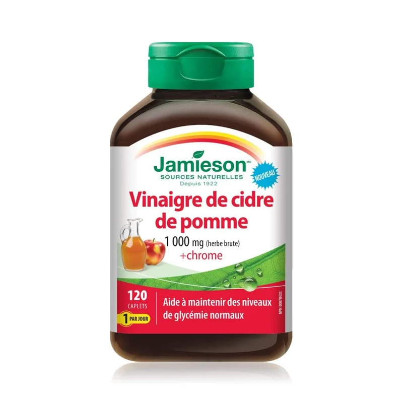 Jamieson - Apple Cider Vinegar 1000 mg + Chromium | 120 Caplets