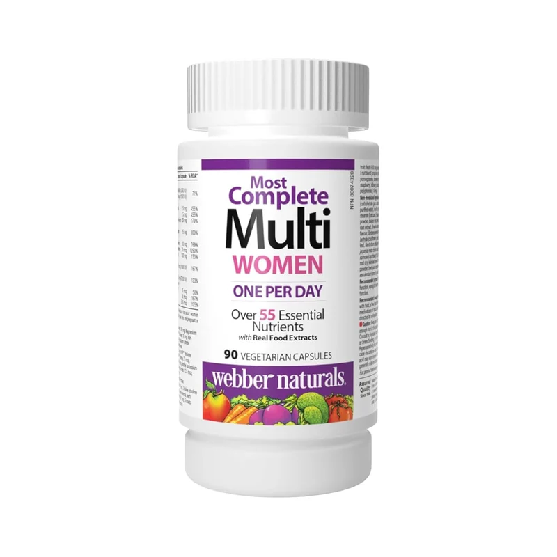 Webber Naturals Women's 50+ Most Complete Multi | 90 Vegetarian Capsules