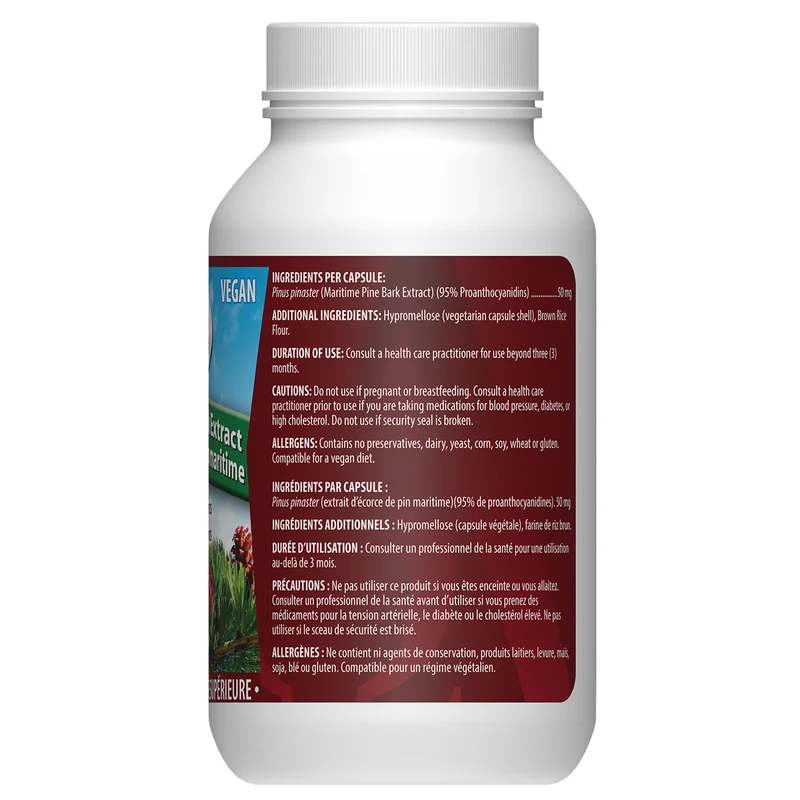 Omega Alpha - Maritime Pine Bark Extract - Source of Antioxidants | 60 VegCaps